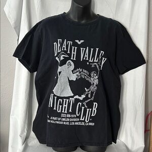 Anvil Black Ring Spun T-Shirt Death Valley Night Club graphic t-shirt. UNISEX